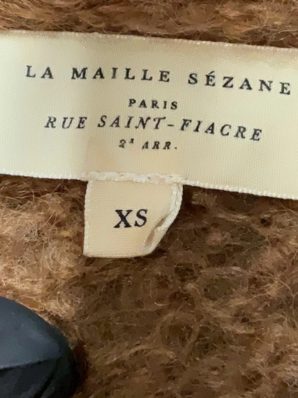 Sézane Theodore Hooded Sweater Jumper Mohair Knit Camel Tan - Picture 8 of 9